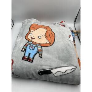 NEW Chucky Halloween Plush Throw Blanket Rare-Fast Shipping!!!